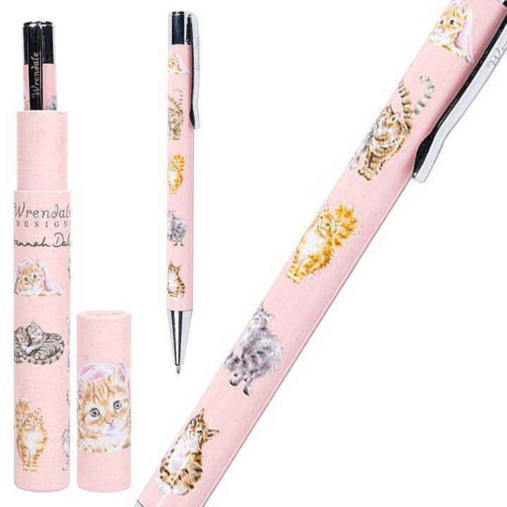 Wrendale Designs Cats Ballpoint Pen in Gift Tube | Mini Gift