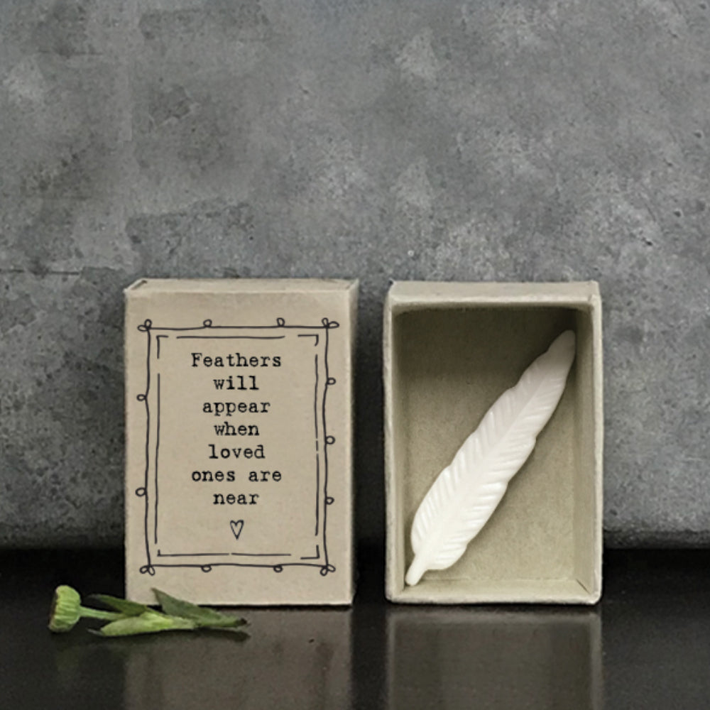 Feathers Will Appear When Loved Ones Are Near | Cracker Filler | Matchbox Gift