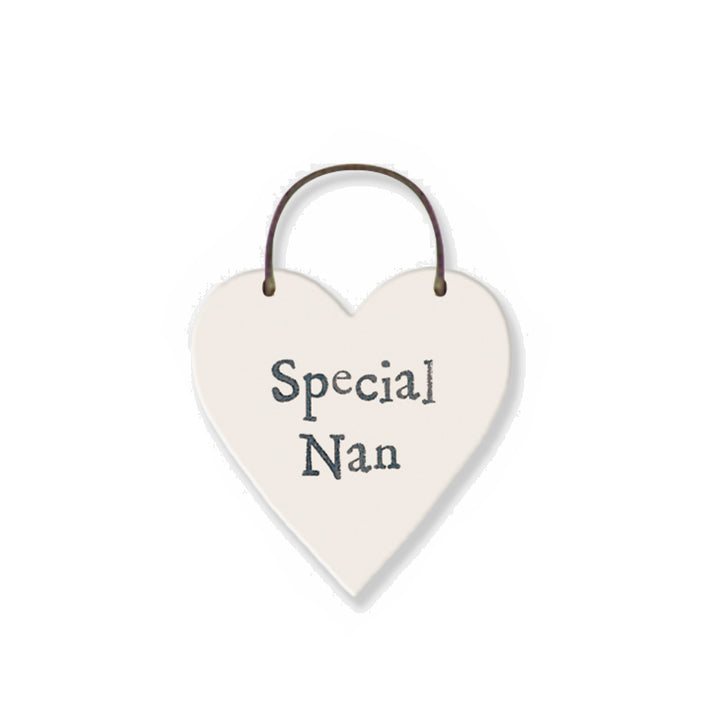 Special Nan - Mini Wooden Hanging Heart | Cracker Filler | Mini Gift