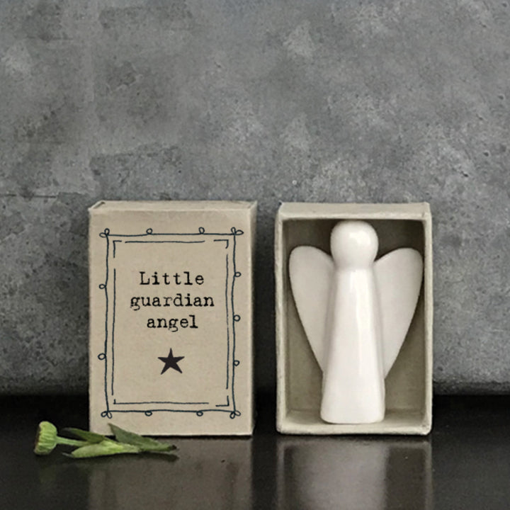 Little Guardian Angel | Ceramic Angel | Cracker Filler | Matchbox Mini Gift